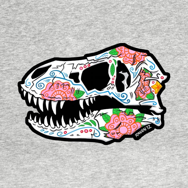 T-Rexican Sugarskull by Raven's Random